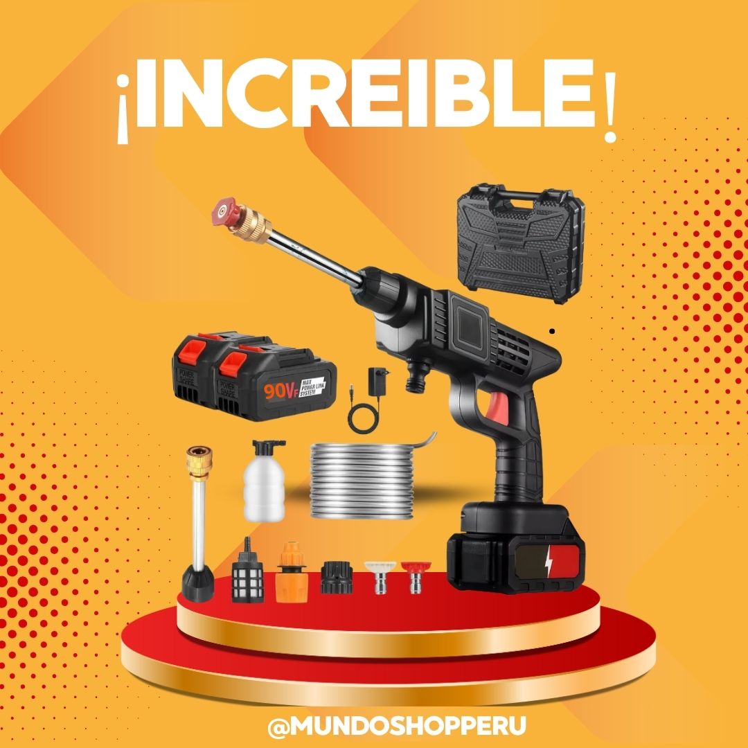 Hidro lavadora Inalámbrica Portátil Recargable 90 V